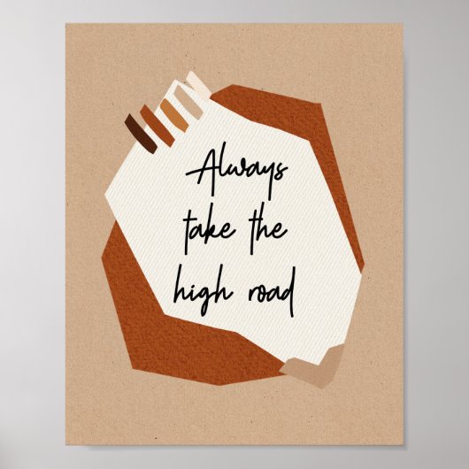 Motivatie Citaat Abstracte Modern Boho Poster (Voorkant)