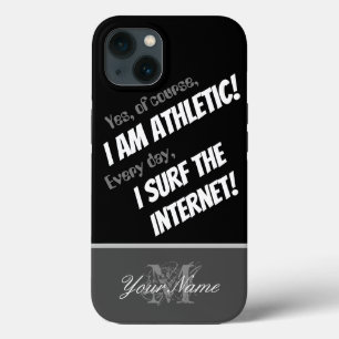 Motivatie citaat: Athletic Internet surfer! Case-Mate iPhone Case