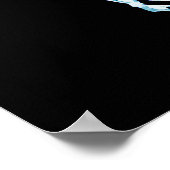 Motivatie Citaat Basketball Blue Black Poster (Hoek)