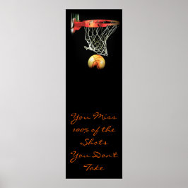 Motivatie Citaat Basketball Deuren Poster