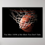 Motivatie Citaat Basketball Poster<br><div class="desc">Ik hou van dit spel. Populaire sport - Basketball Game Ball Afbeelding.</div>