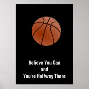 Motivatie Citaat Basketball Poster