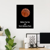 Motivatie Citaat Basketball Poster (Thuiskantoor)