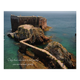 Motivatie citaat - Berlengas - Portugal Perfect Poster