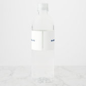 Motivatie citaat blauw stroom als water waterfles etiket (Achterkant)