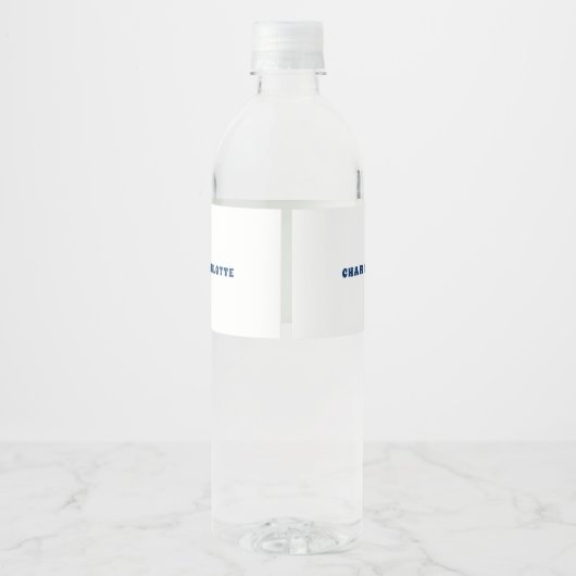 Motivatie citaat blauw stroom als water waterfles etiket (Achterkant)