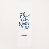 Motivatie citaat blauw stroom als water yogamat (Voorkant)