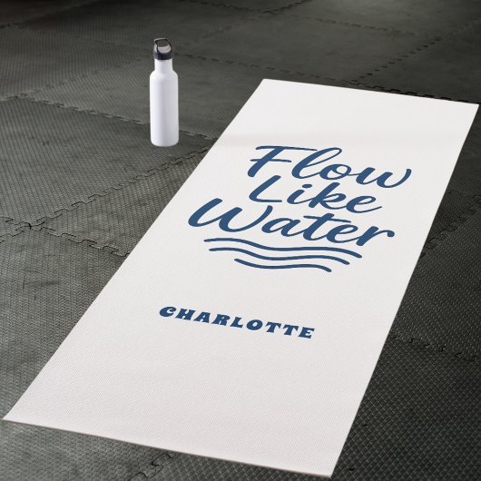 Motivatie citaat blauw stroom als water yogamat