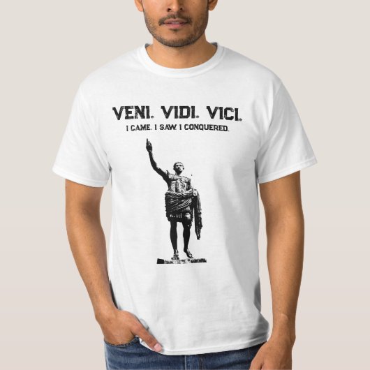Motivatie citaat Caesar Veni Vidi Vici Mannen T-shirt (Voorkant)