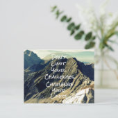 Motivatie citaat: Daag uw grenzen uit Briefkaart (Staand voorkant)