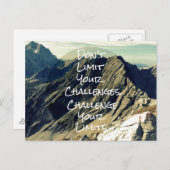 Motivatie citaat: Daag uw grenzen uit Briefkaart (Voorkant / Achterkant)