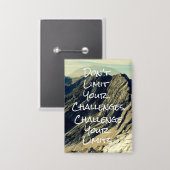 Motivatie citaat: Daag uw grenzen uit Button (Voorkant / Achterkant)