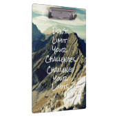 Motivatie citaat: Daag uw grenzen uit Klembord (Rechts)