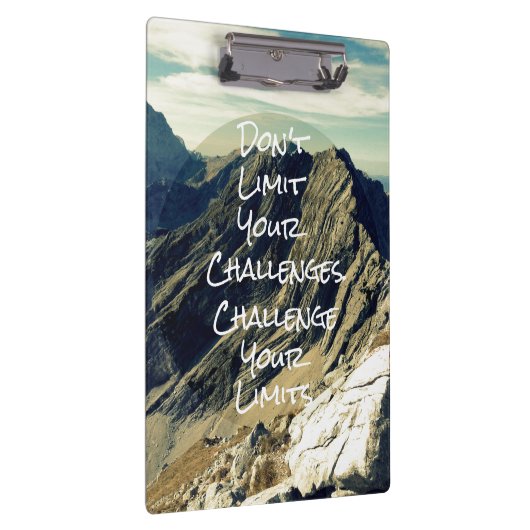 Motivatie citaat: Daag uw grenzen uit Klembord (Rechts)