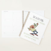 Motivatie Citaat eet een levende kikkervis Cartoon Planner (Display)