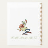 Motivatie Citaat eet een levende kikkervis Cartoon Planner (Achterkant)