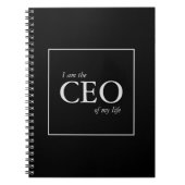 Motivatie citaat Ik ben de CEO van mijn leven Notitieboek (Voorkant)