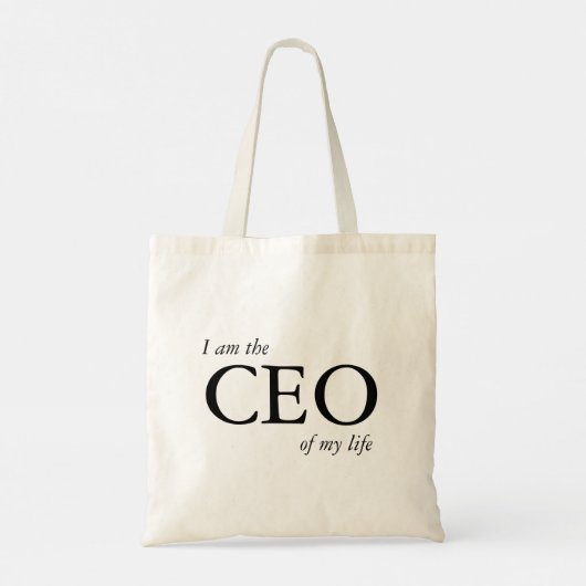Motivatie citaat Ik ben de CEO van mijn leven Tote Bag (Achterkant)