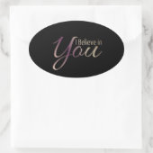 Motivatie citaat Ik geloof in u Sticker (Tas)