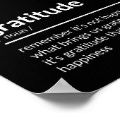 Motivatie citaat inspireren over Gratitude Poster (Hoek)