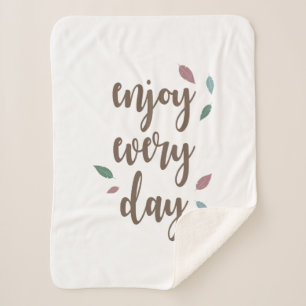 Motivatie citaat kalligrafietekst sherpa deken