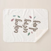 Motivatie citaat kalligrafietekst sherpa deken (Voorkant (horizontaal))