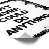 Motivatie Citaat; kan nooit om het even wat doen Poster (Hoek)