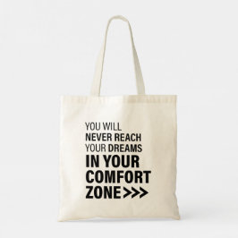 Motivatie citaat Kunstdromen beroemde citaten Tote Bag