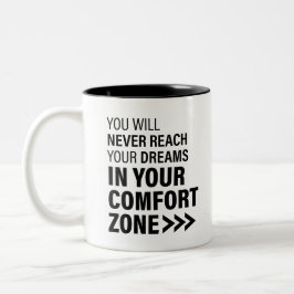 Motivatie citaat Kunstdromen beroemde citaten Tweekleurige Koffiemok