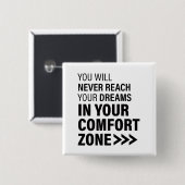 Motivatie citaat Kunstdromen beroemde citaten Vierkante Button 5,1 Cm (Voorkant /achterkant)