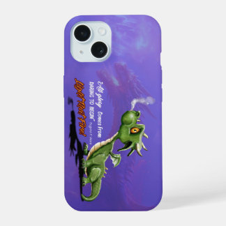 Motivatie citaat met Dragon Fire.Great Color! iPhone 15 Case