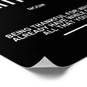 Motivatie citaat op dankbaarheid poster (Hoek)