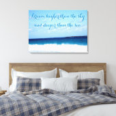 Motivatie citaat op Ocean Canvas Afdruk (Insitu (Slaapkamer))