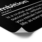 Motivatie Citaat over de Macht van Remming Poster (Hoek)