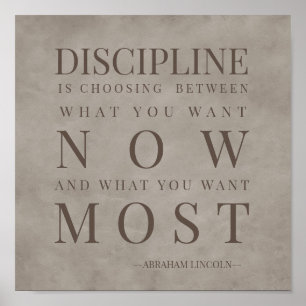 Motivatie citaat over disciplinaire spelregels poster