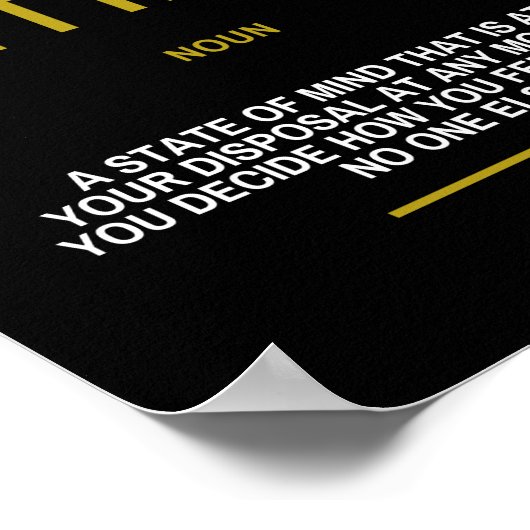 Motivatie citaat over geluk poster (Hoek)