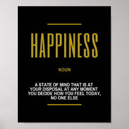 Motivatie citaat over geluk poster