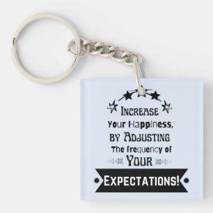 Motivatie Citaat over Geluk Sleutelhanger