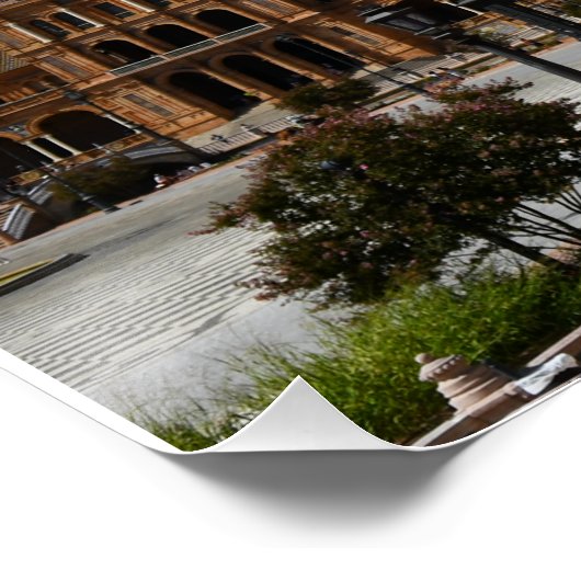 Motivatie citaat- Plaza de Espana, Sevilla Perfect Poster (Hoek)