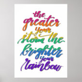 Motivatie citaat Rainbow Poster (Voorkant)