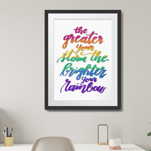 Motivatie citaat Rainbow Poster