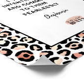 Motivatie Citaat Roos Gold Leopard Pattern Poster (Hoek)