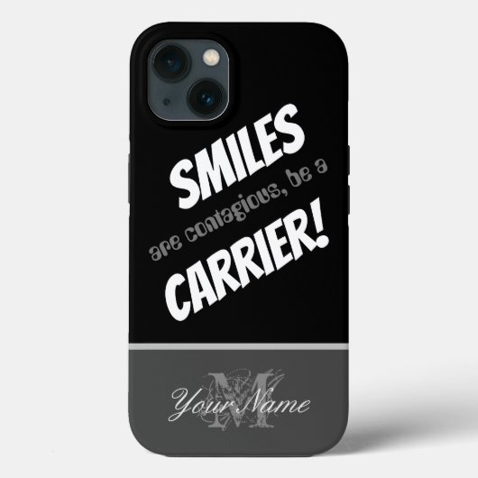 Motivatie citaat: Smile carrier! Case-Mate iPhone Case (Achterkant)