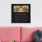Motivatie citaat tijgerogen verwezenlijking Koel Canvas Afdruk (Insitu (Woonkamer))