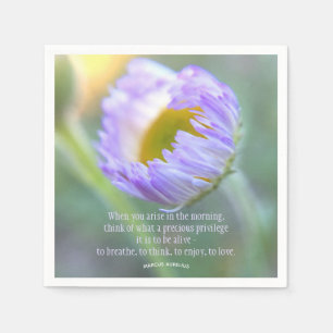 Motivatie Citaat Typografie Floral Macro Foto Servet
