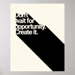 Motivatie Citaat Typografie Long Shadow Effect Poster