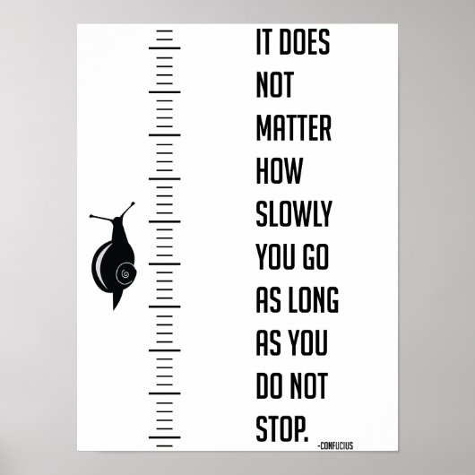 Motivatie citaat van Confucius Poster (Voorkant)