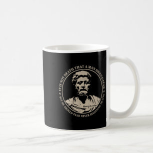 Motivatie citaat van Marcus Aurelius over angst Koffiemok