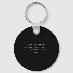 Motivatie citaat van Seneca over focus, doelen, ti Sleutelhanger