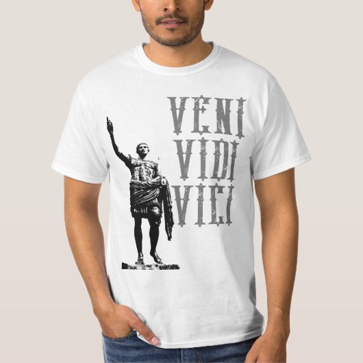 Motivatie Citaat Veni Vidi Vici Caesar Mannen T-shirt (Voorkant)